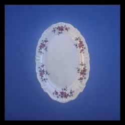 1 Royal Heidelberg Winterling Floral Serving Platter Gold Trim Germany 12.75 X 8.5