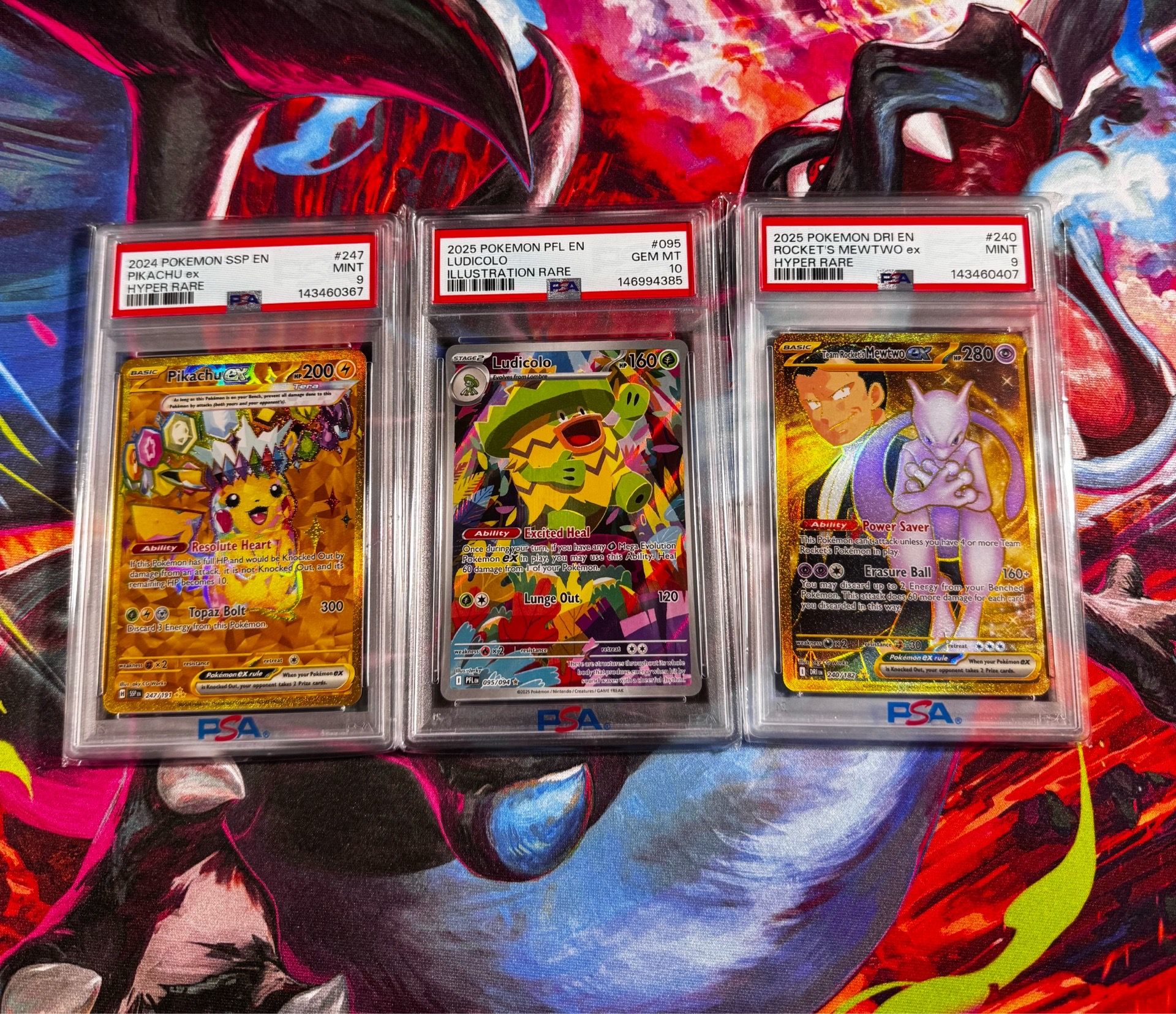 18 graded Pokémon cards
