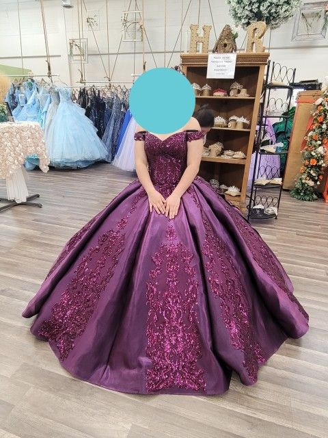 dark purple quince dresses Luxury Velvet Quinceanera Dress Off-Shoulder Ball Gown wit Newinlook Body Shape Purple Quinceanera Dresses Couture