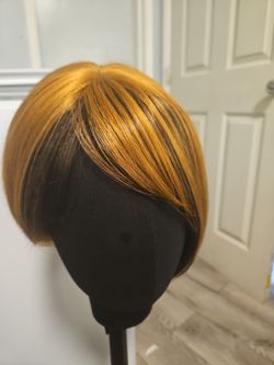 Bob style synthetic hair wig