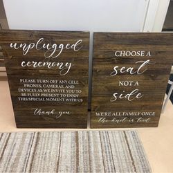 Wooden Wedding Signs