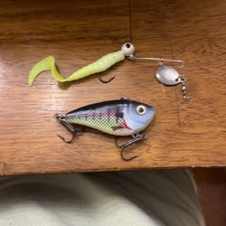 A Spinner Bait And I Think A Lipless Crank Bait