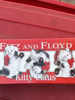 Fitz And Floyd Kitty Christmas Decor 