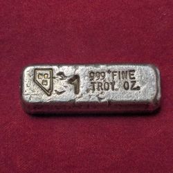 Silver .999 Bar 1oz. Vintage NCM Nevada Coin Mart