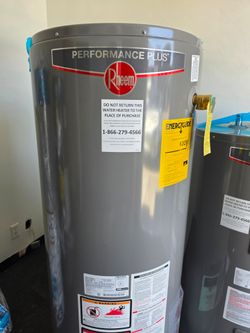 New Water Heater Rheem Performance Plus