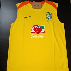 Brazil soccer sleeveless training jersey