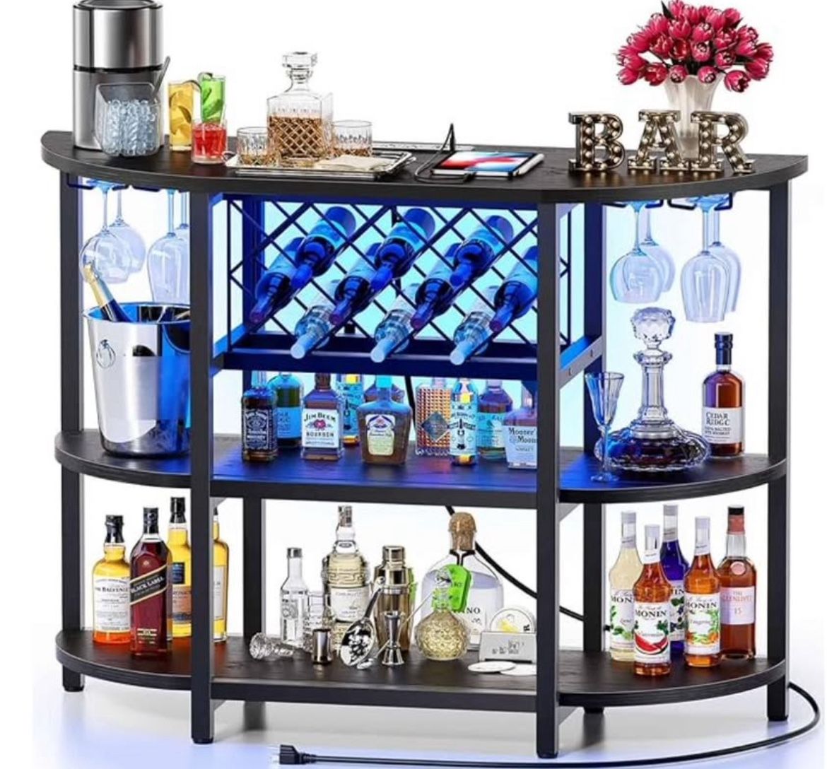 Black Bar Table Cabinet