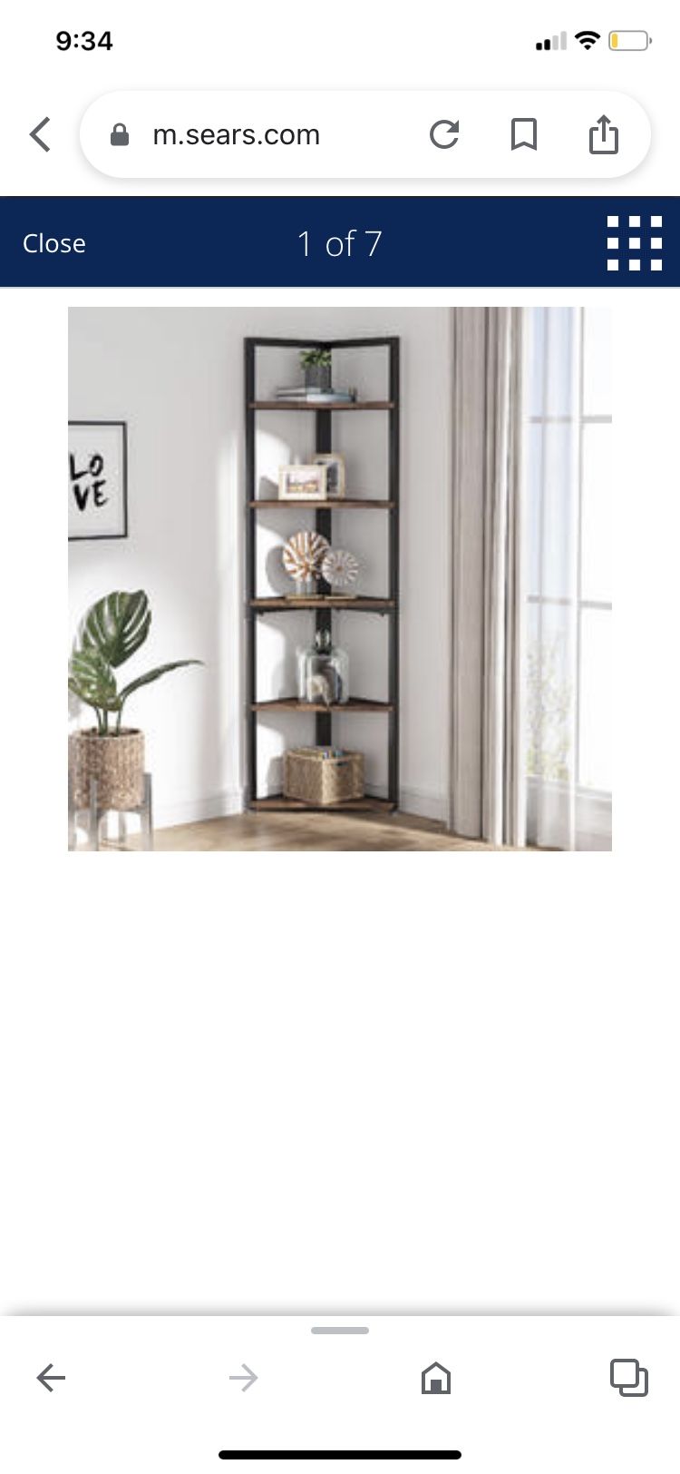 Tribesigns 5 Tier Corner Bookshelf Corner Storage Rack Plant Stand for Small Space