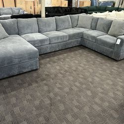 Extra large custom gray sectional