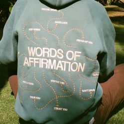 Dandy Green Words Of Affirmation Hoodie, XL