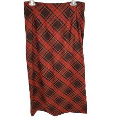 Briggs New York Women's Tartan Plaid A-Line Maxi Skirt Size 12