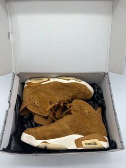 Nike Air Jordan 6 Retro Wheat 384664-705 Men’s Size 10 Brown Suede With Box
