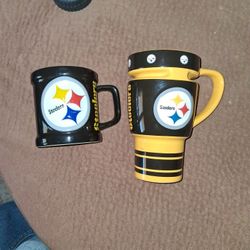 2 Pittsburgh Steelers Coffee Mugs.