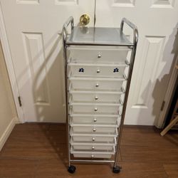 Craft Cart With 10 Drawers