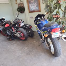 The Three Motorcycles Are On Sale The Honda 2004 The Suzuki 2003 And The Harley-Davidson 2004