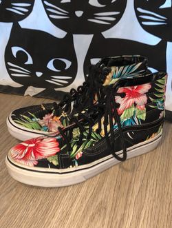 Vans Floral Hawaiian Hi-Top Sneakers US Women’s Size 8.5