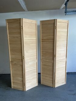 Bi-fold Louvre doors Unfinished