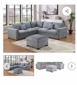 Sectional with ottoman set 99”x99”