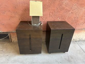 2 drawers and a lamp