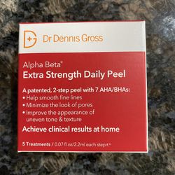 NEW DR DENNIS GROSS ALPHA BETA EXTRA STRENGTH DAILY PEELS BOX OF 5 TREATMENTS $10!