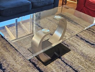 Glass coffee table