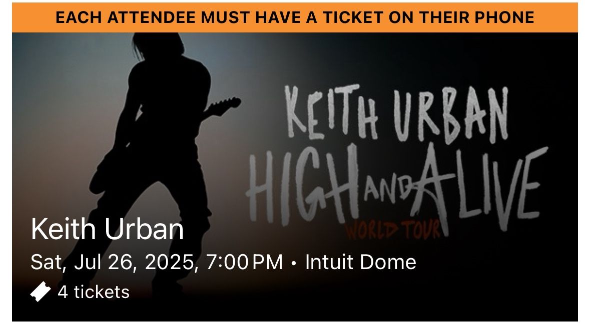 KEITH URBAN - Intuit Dome 7/26