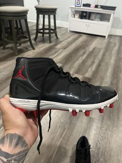 Air Jordan 11 Bred Football Cleats.