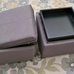 Storage Ottomans With Tray 