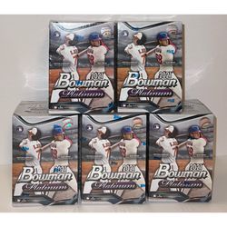 (5) 2021 Bowman Platinum Baseball Blaster Boxes 5 Box Lot Brand New Factory Sealed MLB Cards 
