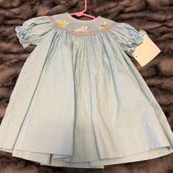 Smocked Dress For Easter/Spring (Lambs)