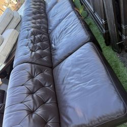 Pottery Barn 6 Piece Leather Couch