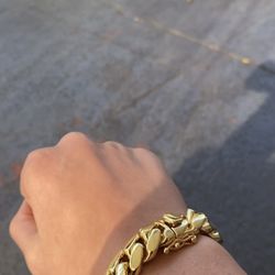 14k plated cuban link set