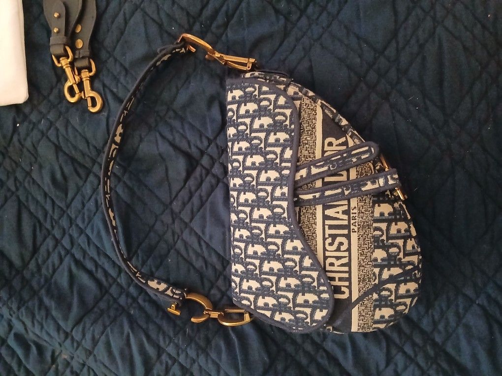 Christian Dior( Saddle Bag)
Blue Dior Oblique Embroidery