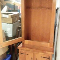 Gun and rifle cabinet cider wood all around it beautiful
