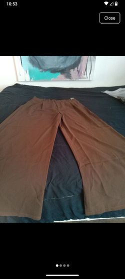 Brown Wide-Leg Pants