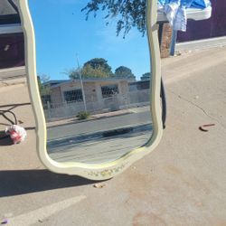 BEAUTIFUL WHITE MIRROR  3' X 4' VINTAGE