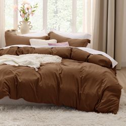 Brown Duvet Cover King Set (Comforter Not Included)
