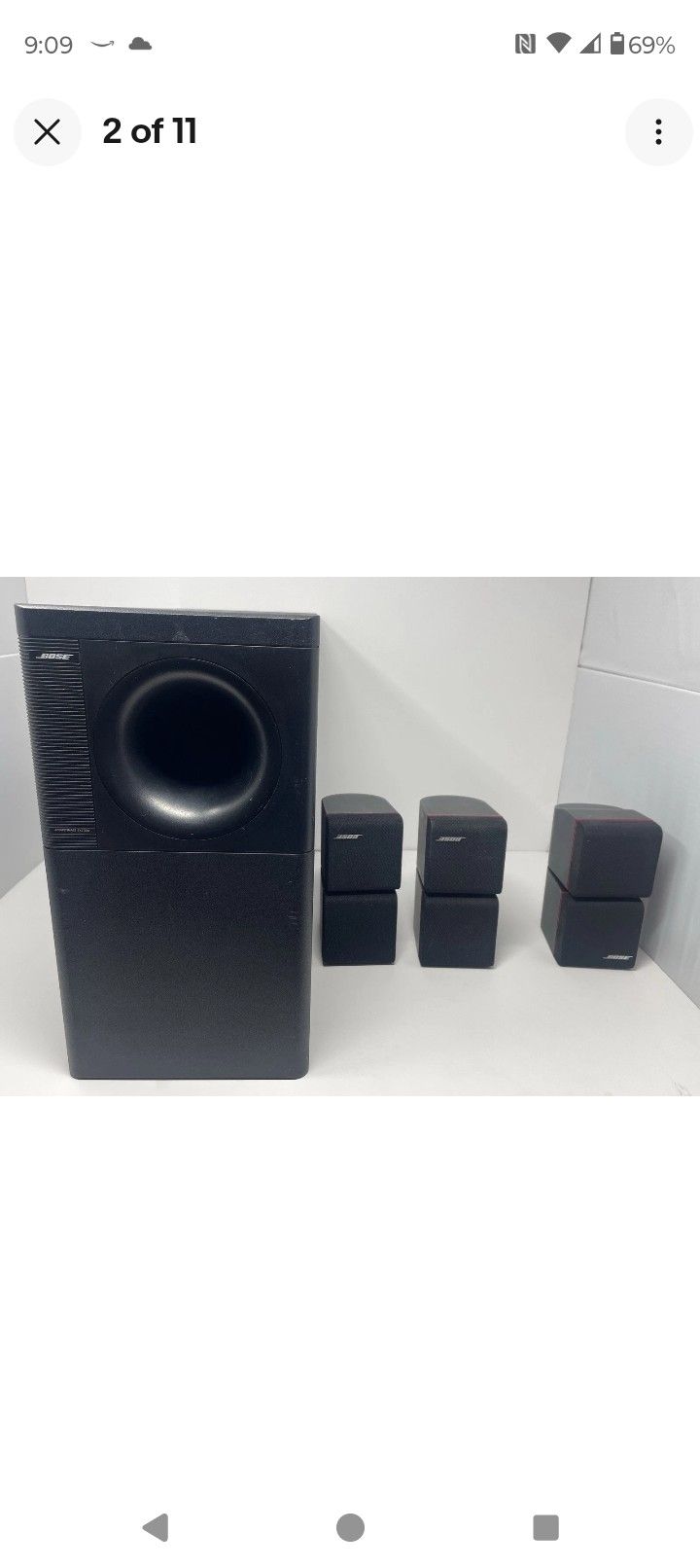Bose Acoustimass 7 Speaker System- with 3 double cube speakers
