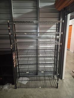Heavy Duty Black Wire Shelving Unit