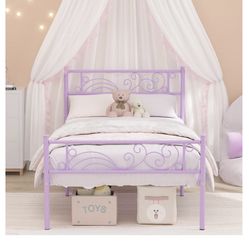 Twin Metal Bed Frame Comes With  Free Mattress
