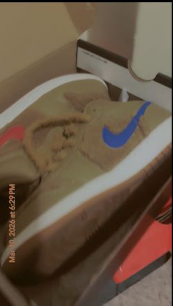 Size 4.5 Nike Air Jordan 1 Low Utility "Teddy Bear".