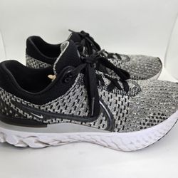 Nike React Infinity Run Flyknit 3 Shoes Women's 9.5 Grey Running Road Sneakers