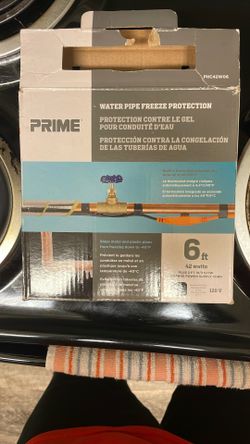 Prime – Water Pipe Protection, 6 Foot 42 W +2 Foot 18/3Sjtw Orange Power Supply Cord 120 V Ul Certified