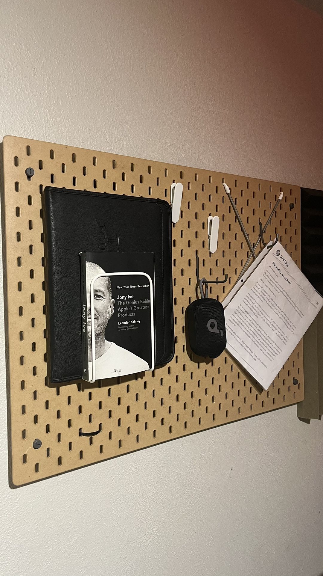 2x IKEA SKÅDIS Pegboards — with shelves,