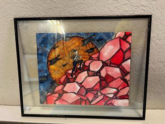 Hiking Woman Framed Artwork
