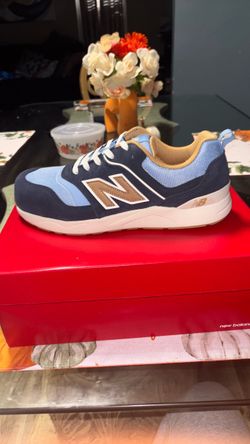 New Balance 574 Navy & Light Blue Sneakers – With Original Box