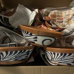 Clay Mexican Talavera  Bowls 