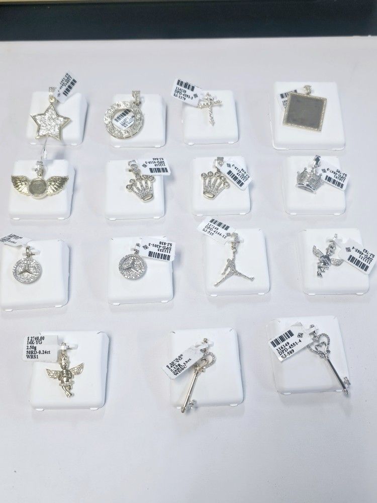 10k And 14k Diamond Pendants ($400 To $1000)