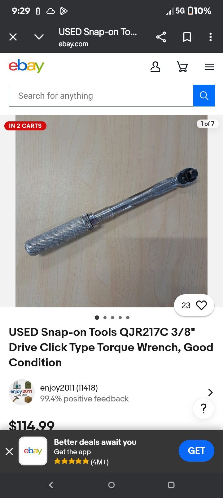 Snap-on 3/8 Drive Torque Wrench