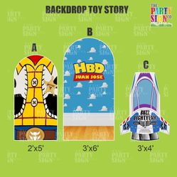 Its A Boy Story Backdrop Pieces